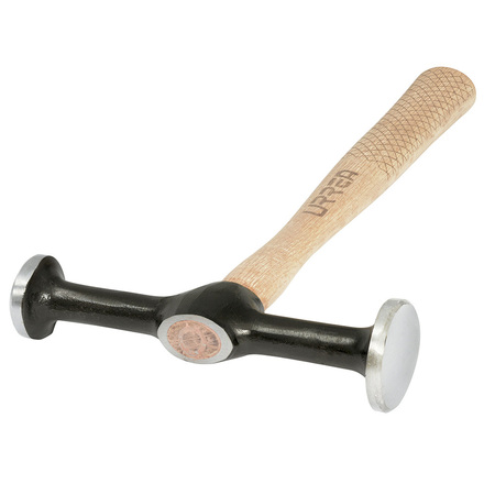 URREA 1-1/4" Bodywork Hammer, two head wood handle for sheet straightening 1421